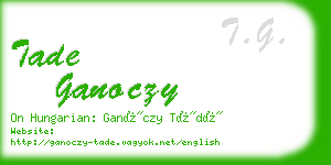 tade ganoczy business card